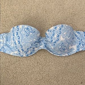 Paisley blue swim top